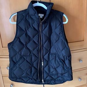 J. Crew Black Quilted Vest